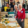 Paddy Ching cuts the anniversary cake